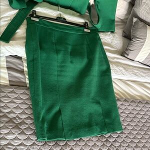 Carolina Herrera Elegant Green Skirt